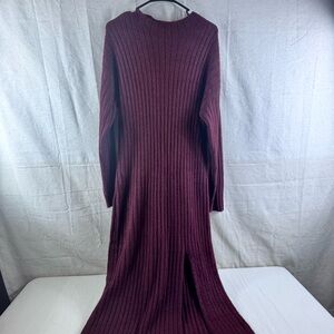 Aerie Burgundy Long sleeve sweater dress.  Size Large
